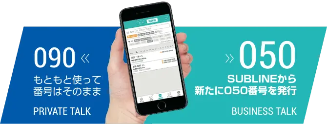 既に持っている電話番号とは別に「050」から始まる電話番号を持てるサービス